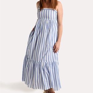 English Factory Sleeveless Shirred Dress Sz Medium M EUC